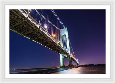 Suspension Bridge / Art Photo - Framed Print