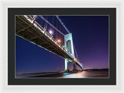 Suspension Bridge / Art Photo - Framed Print