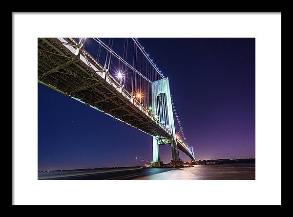 Suspension Bridge / Art Photo - Framed Print