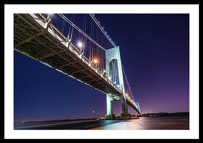 Suspension Bridge / Art Photo - Framed Print