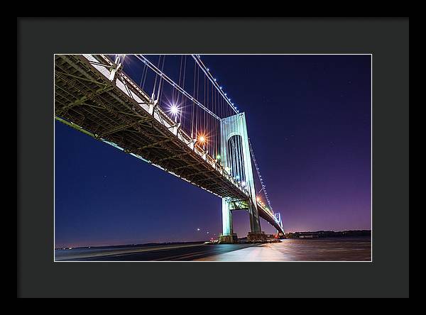 Suspension Bridge / Art Photo - Framed Print