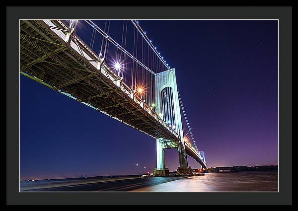 Suspension Bridge / Art Photo - Framed Print