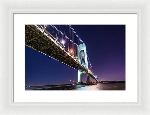 Suspension Bridge / Art Photo - Framed Print