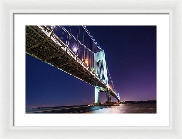 Suspension Bridge / Art Photo - Framed Print