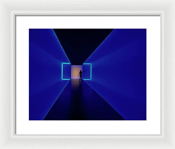 The Light Inside installation, by James Turrell, at the Museum of Fine Arts, Houston, Texas    - Framed Print