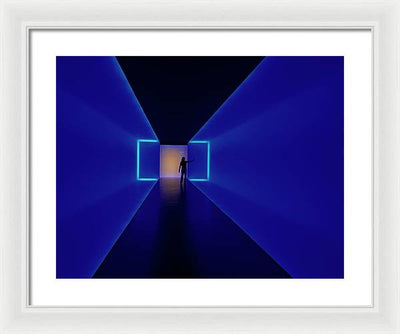 The Light Inside installation, by James Turrell, at the Museum of Fine Arts, Houston, Texas    - Framed Print