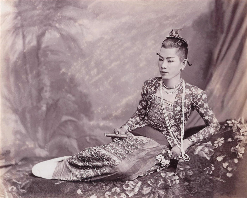 A Lady Boy with Cigar, Burma