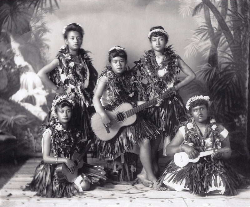 Hula Dancers with Ukulele and Guitar