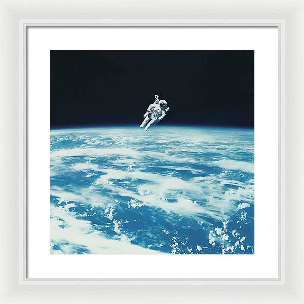 Astronaut Bruce McCandless, Space Shuttle Challenger, 1984 / Art Photo - Framed Print