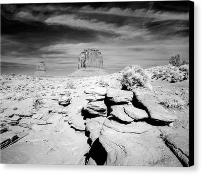 Infrared view of Monument Valley, Arizona / Art Photo - Canvas Print