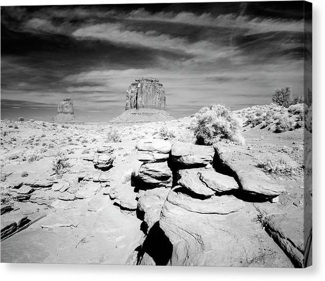 Infrared view of Monument Valley, Arizona / Art Photo - Canvas Print