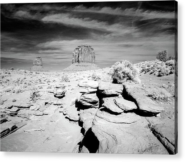 Infrared view of Monument Valley, Arizona / Art Photo - Acrylic Print