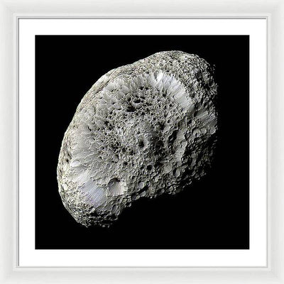 Saturn's Moon Hyperion / Art Photo - Framed Print