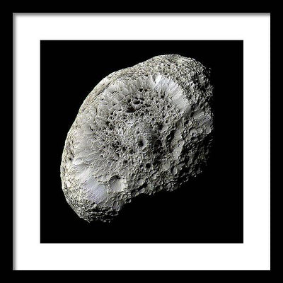 Saturn's Moon Hyperion / Art Photo - Framed Print