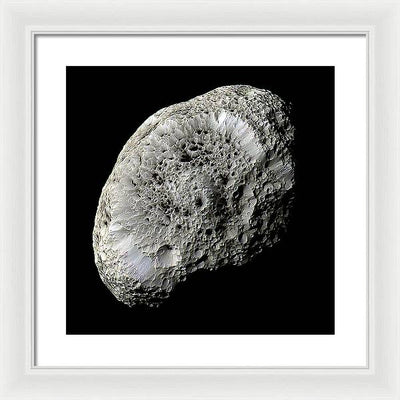 Saturn's Moon Hyperion / Art Photo - Framed Print