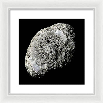 Saturn's Moon Hyperion / Art Photo - Framed Print