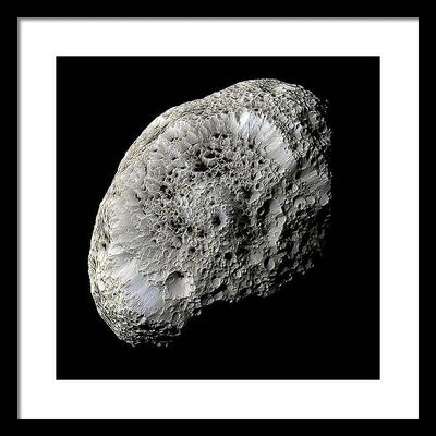 Saturn's Moon Hyperion / Art Photo - Framed Print