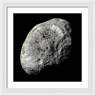 Saturn's Moon Hyperion / Art Photo - Framed Print