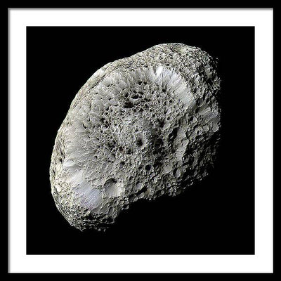 Saturn's Moon Hyperion / Art Photo - Framed Print