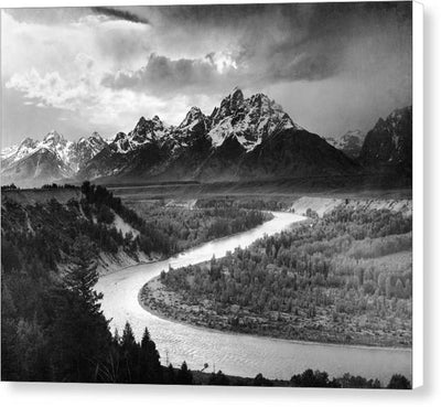 The Tetons and the Snake River, Wyoming 1942 / Art Photo - Canvas Print