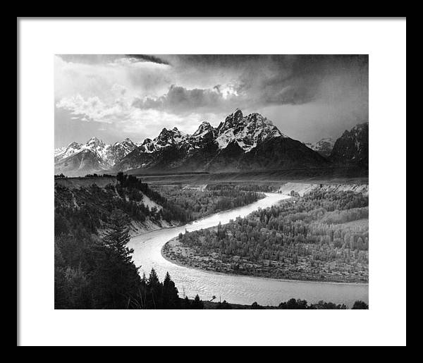 The Tetons and the Snake River, Wyoming 1942 / Art Photo - Framed Print