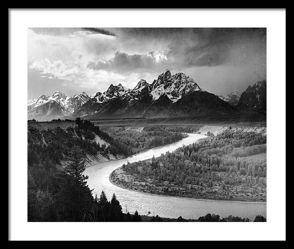 The Tetons and the Snake River, Wyoming 1942 / Art Photo - Framed Print