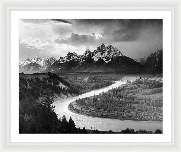 The Tetons and the Snake River, Wyoming 1942 / Art Photo - Framed Print