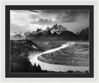 The Tetons and the Snake River, Wyoming 1942 / Art Photo - Framed Print