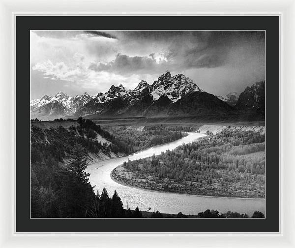 The Tetons and the Snake River, Wyoming 1942 / Art Photo - Framed Print