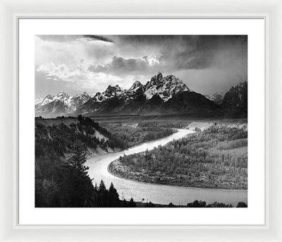 The Tetons and the Snake River, Wyoming 1942 / Art Photo - Framed Print