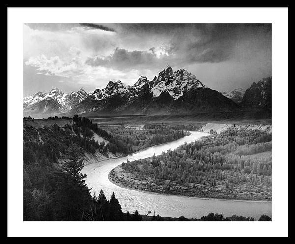 The Tetons and the Snake River, Wyoming 1942 / Art Photo - Framed Print