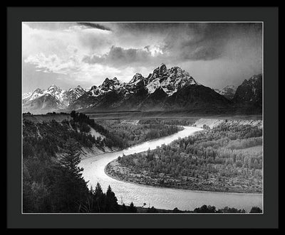 The Tetons and the Snake River, Wyoming 1942 / Art Photo - Framed Print