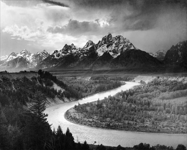 The Tetons and the Snake River, Wyoming 1942 / Art Photo - Art Print