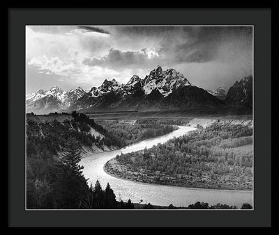 The Tetons and the Snake River, Wyoming 1942 / Art Photo - Framed Print