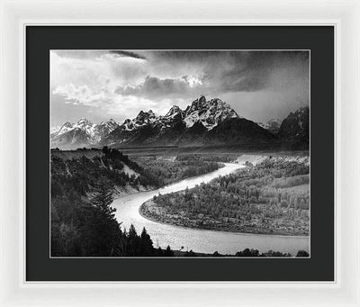 The Tetons and the Snake River, Wyoming 1942 / Art Photo - Framed Print