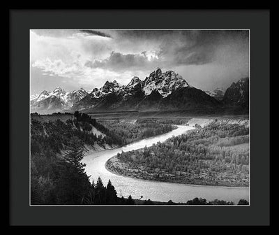 The Tetons and the Snake River, Wyoming 1942 / Art Photo - Framed Print