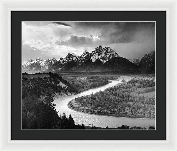 The Tetons and the Snake River, Wyoming 1942 / Art Photo - Framed Print