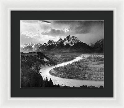 The Tetons and the Snake River, Wyoming 1942 / Art Photo - Framed Print