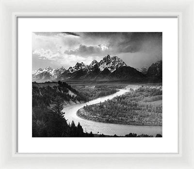 The Tetons and the Snake River, Wyoming 1942 / Art Photo - Framed Print