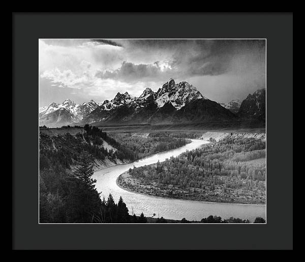 The Tetons and the Snake River, Wyoming 1942 / Art Photo - Framed Print