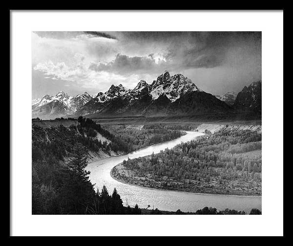 The Tetons and the Snake River, Wyoming 1942 / Art Photo - Framed Print