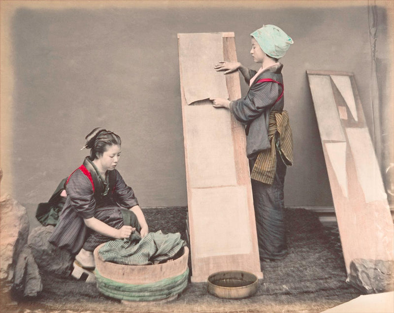 Hand Colored Photography, Japan - Laundry