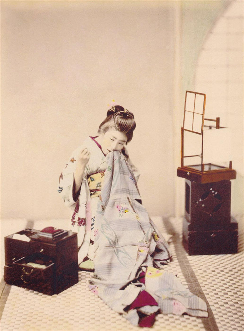 Hand Colored Photography, Japan - Sewing