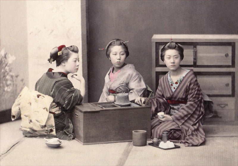 Hand Colored Photography, Japan - Three Young Beauties