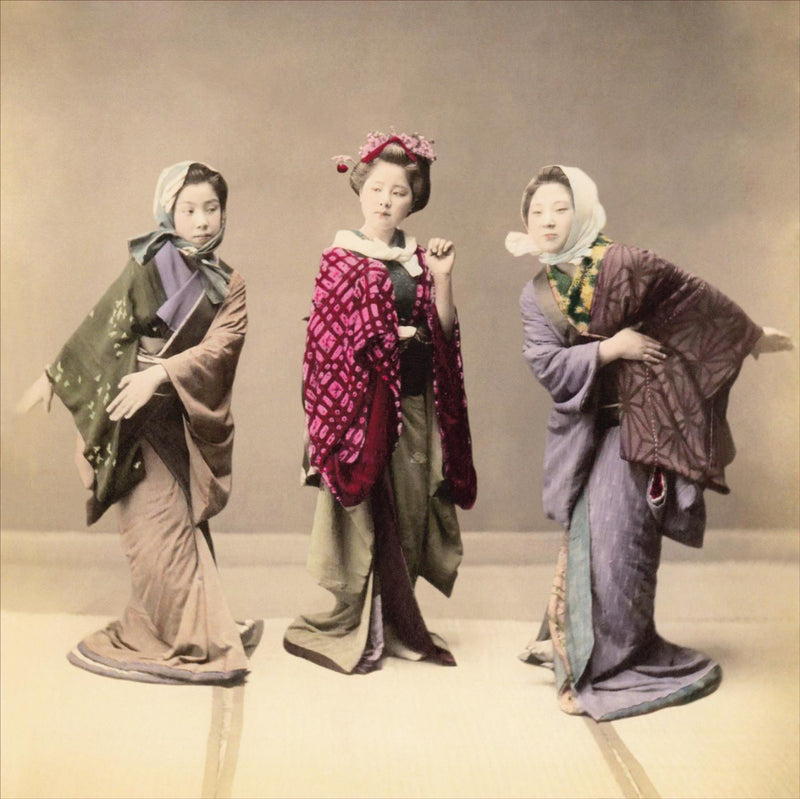 Hand Colored Photography, Japan - Apprenti Danseuses