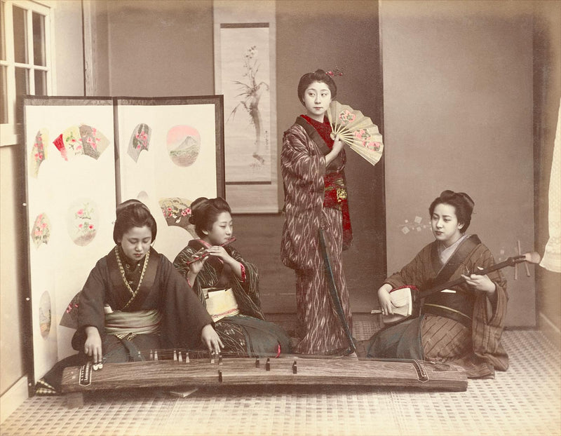 Hand Colored Photography, Japan - Playing with Music