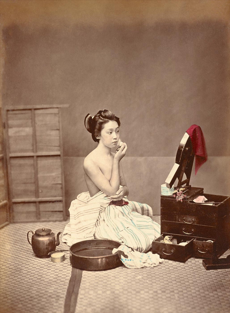 Hand Colored Photography, Japan - Japanese Toilet