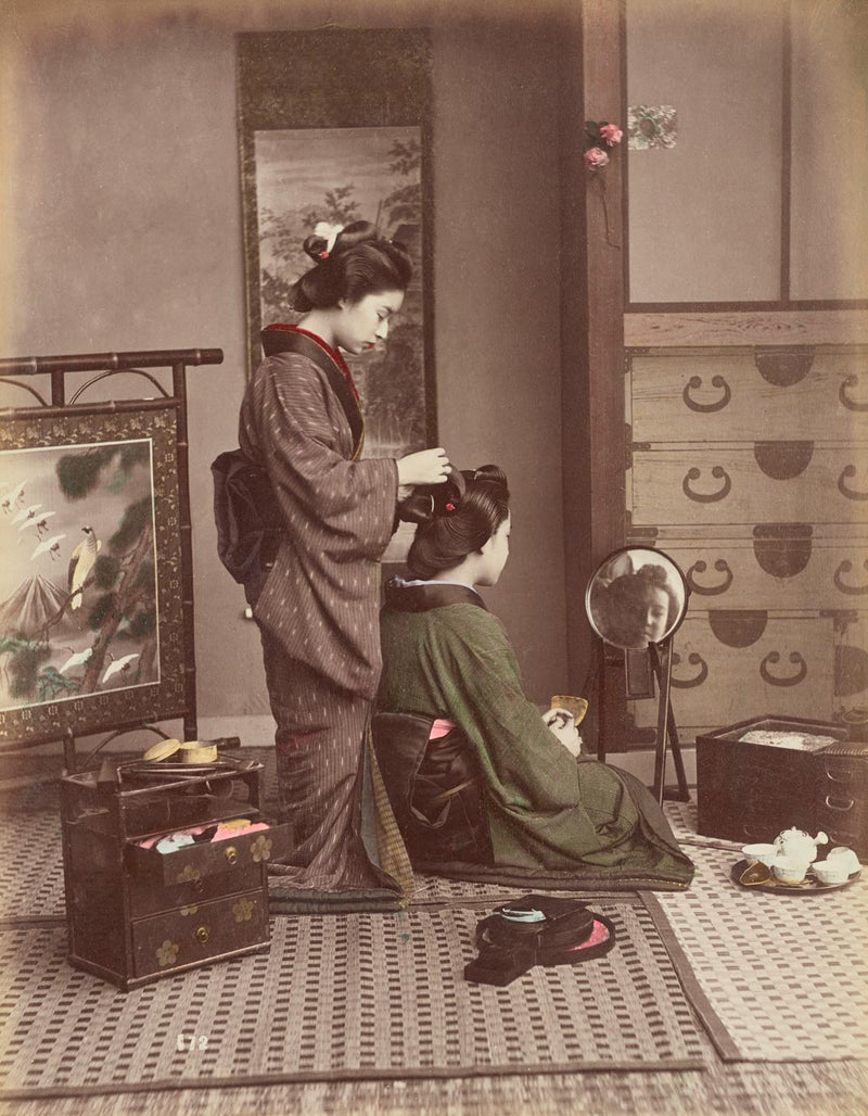 Hand Colored Photography, Japan - Hair Care 