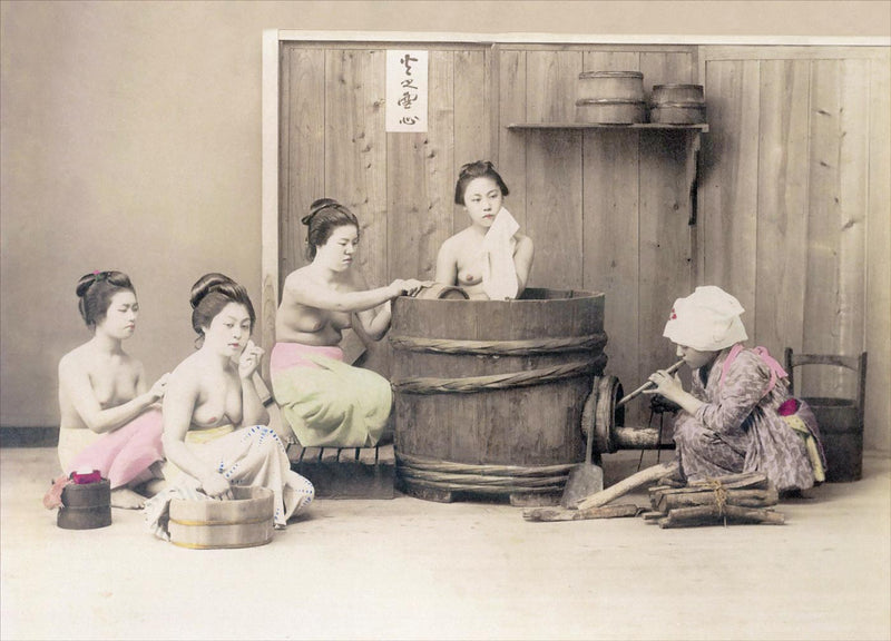 Hand Colored Photography, Japan - the Bath