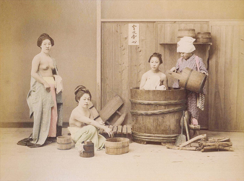Hand Colored Photography, Japan - the Bath